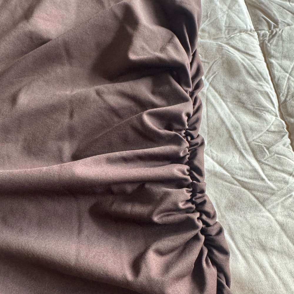 Elegant brown Strapless Dress - Picture 3 of 4